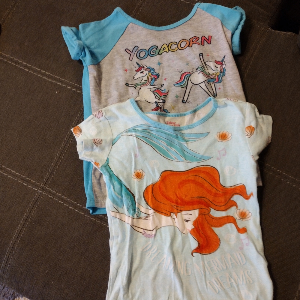 Kids' Graphic T-Shirts with Unicorn and Mermaid Designs
